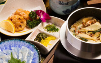 飲み放題付釜飯と茶そば御膳コース